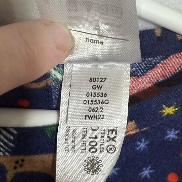 Hanna Andersson Winter Wonderland Navy Flannelette Peplum Top Size 120 US 6-7 - Picture 11 of 11